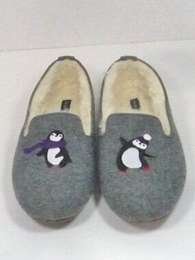 TALBOTS SIZE 7 SLIPPERS FAUX FUR LINED